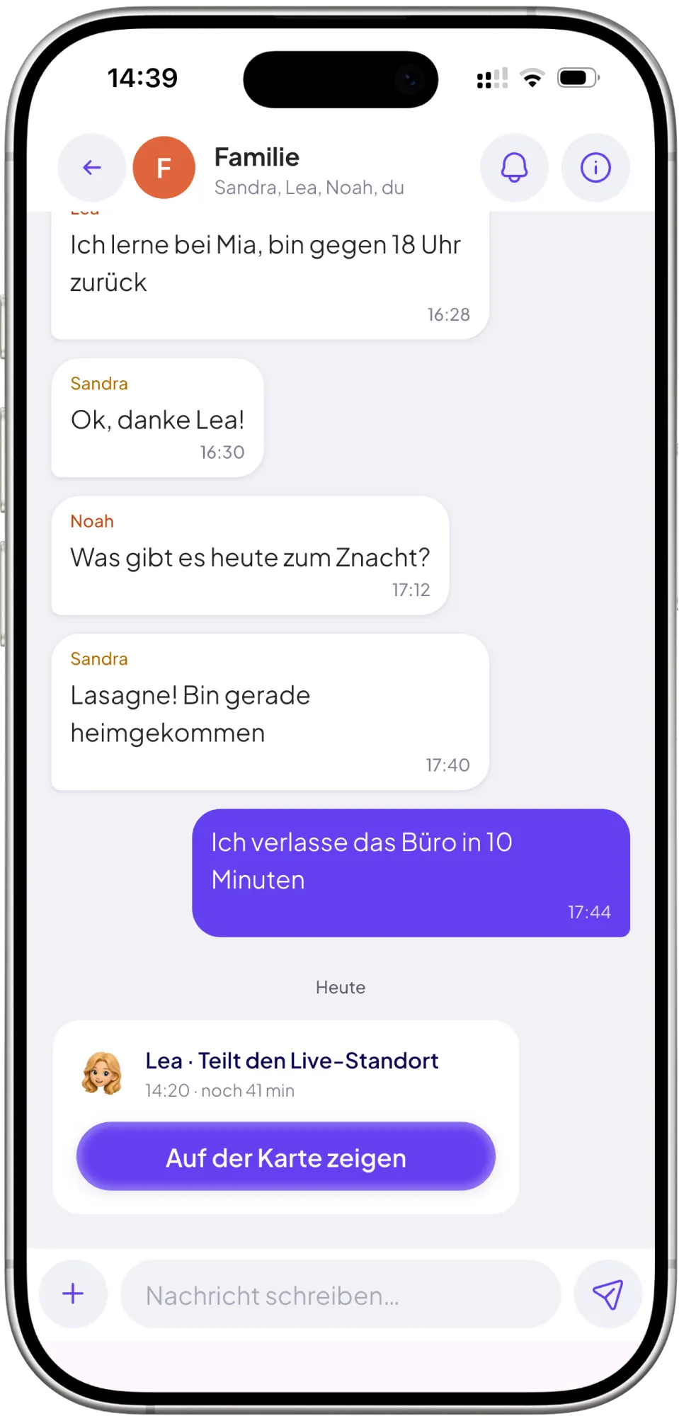Der Chat des Kreises Familie.