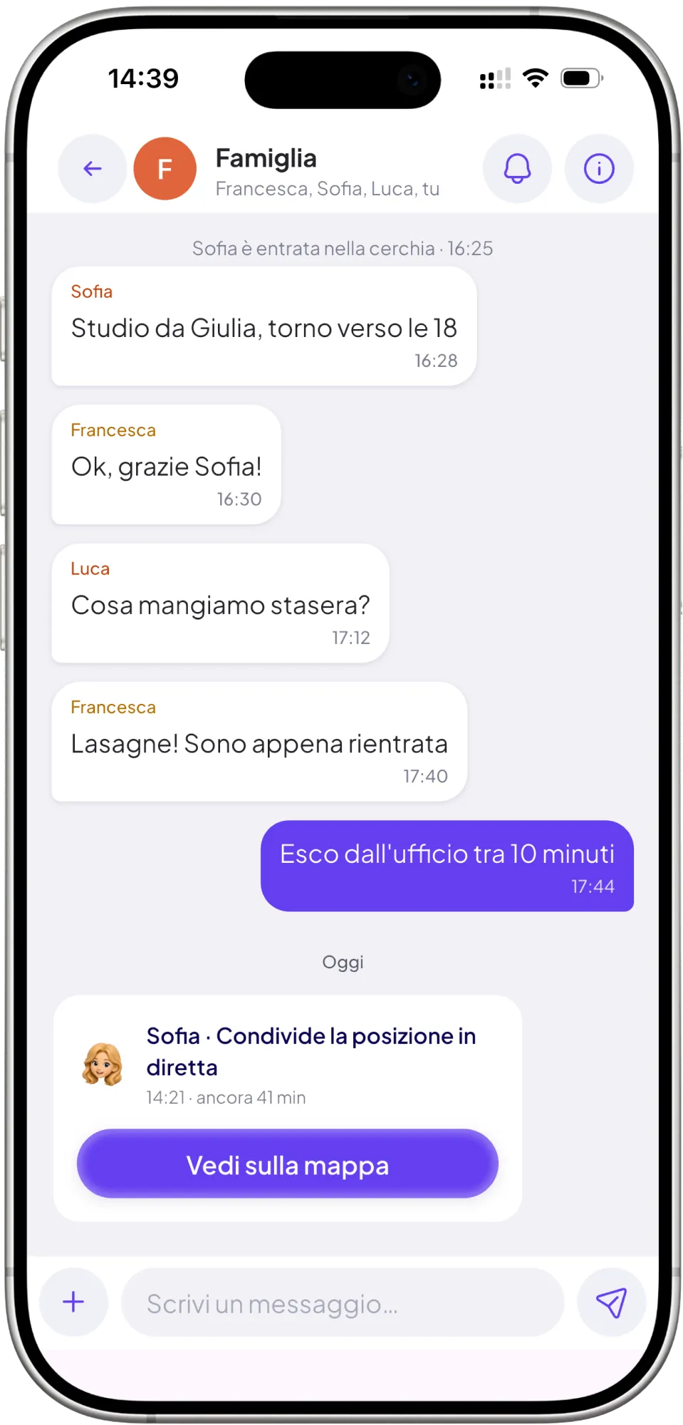 La conversazione della cerchia Famiglia.