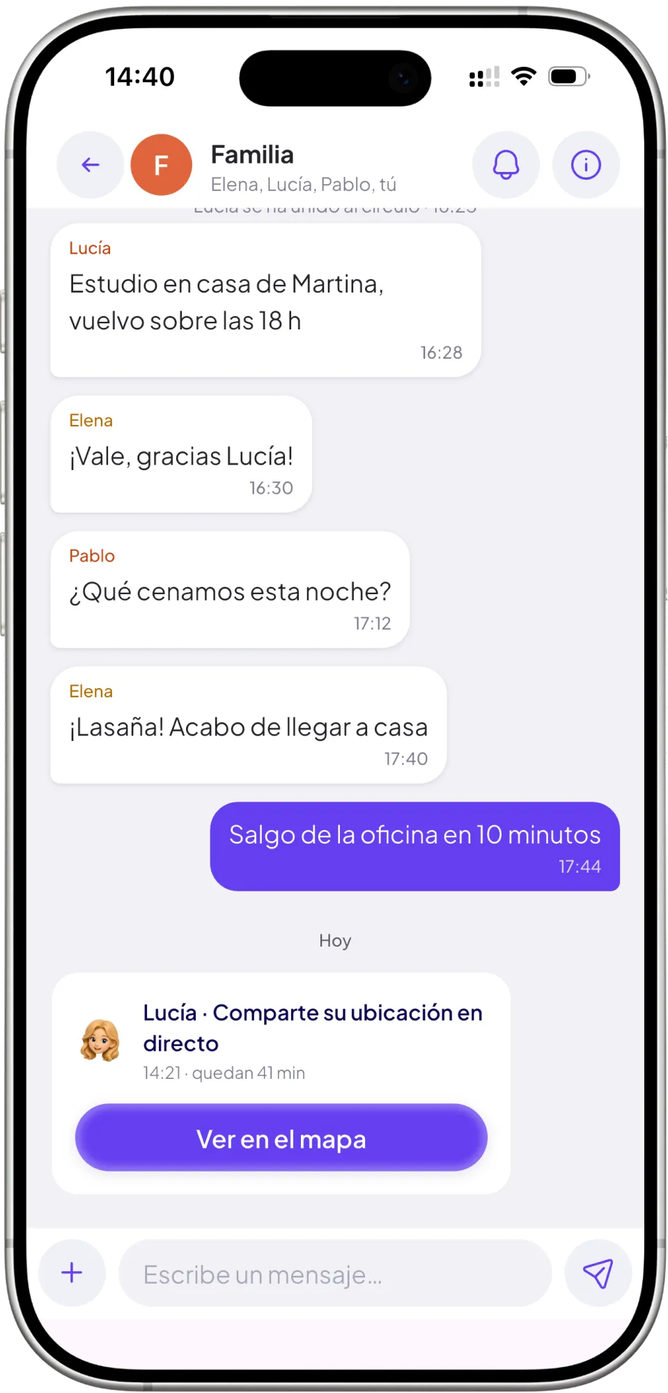La conversación del círculo Familia.